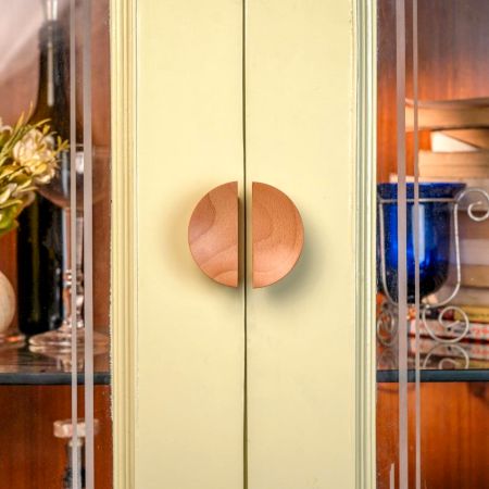 Natural Wooden Door Handles (Small Size) Pack of 2 Pieces (3 Inches)