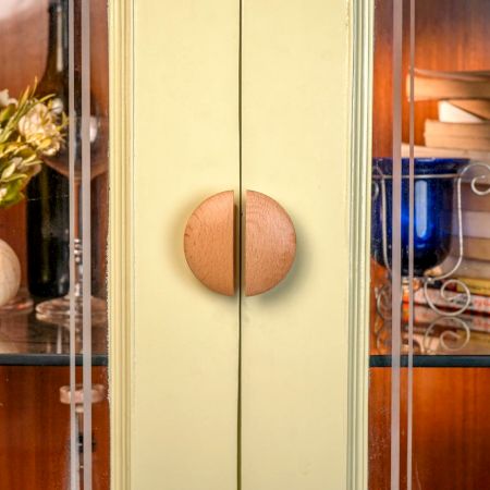 Handmade Natural Wooden Door Handles (Small Size) Pack of 2 Pieces (3 Inches)