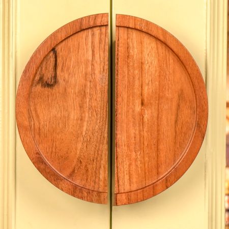 Natural Large Wooden Door Handles 2 Pieces (6 Inches)