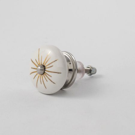 Golden Lines Decorative Ceramic Cabinet Knob