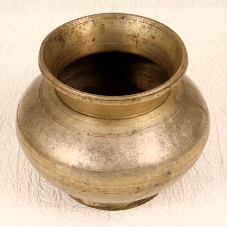 Handmade White Metal Holy Water Pot from Gujarat