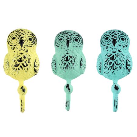 Modern Owl Iron Wall Hooks