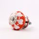 Orange White Heart Knob