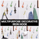 Double Prong Iron Decorative Wall Hook
