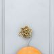 Modern Golden Rose Flower Aluminium Wall Hook