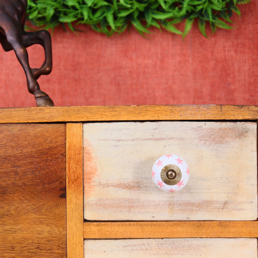 Pink Star Drawer Knob