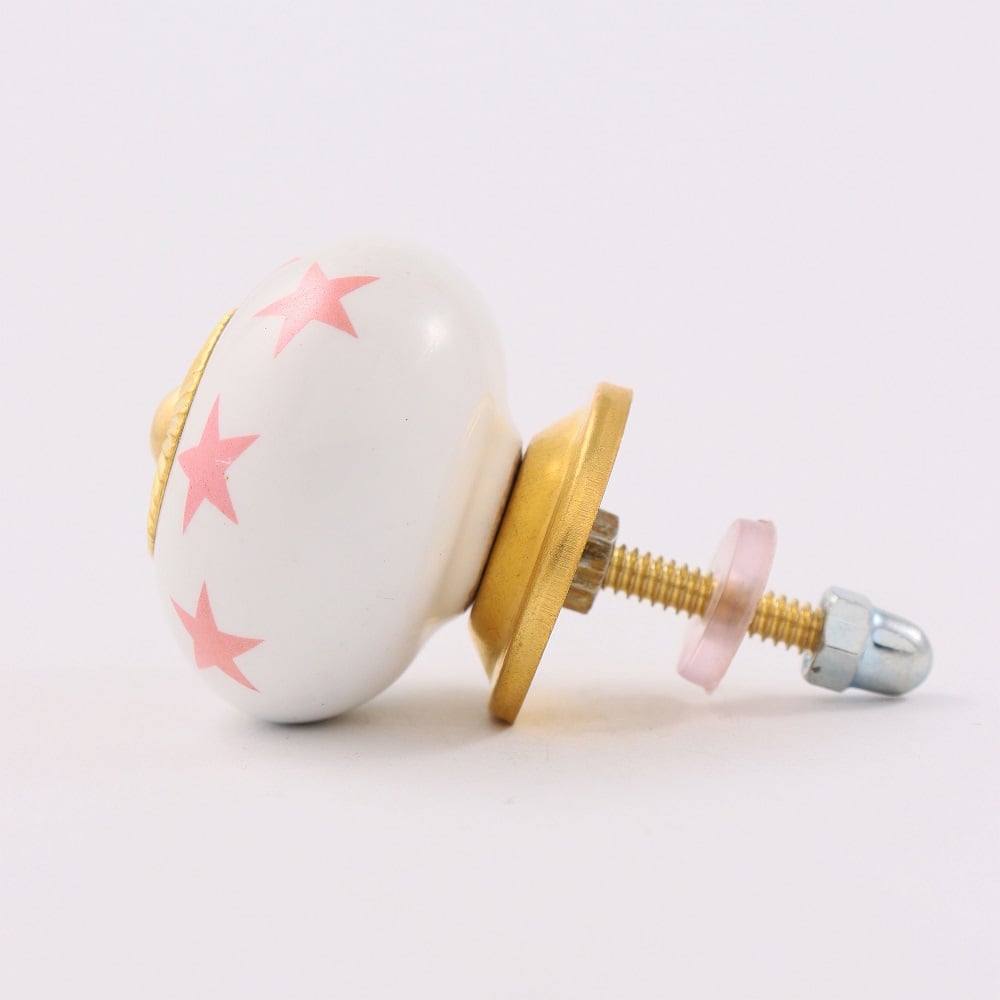 Pink Star Drawer Knob