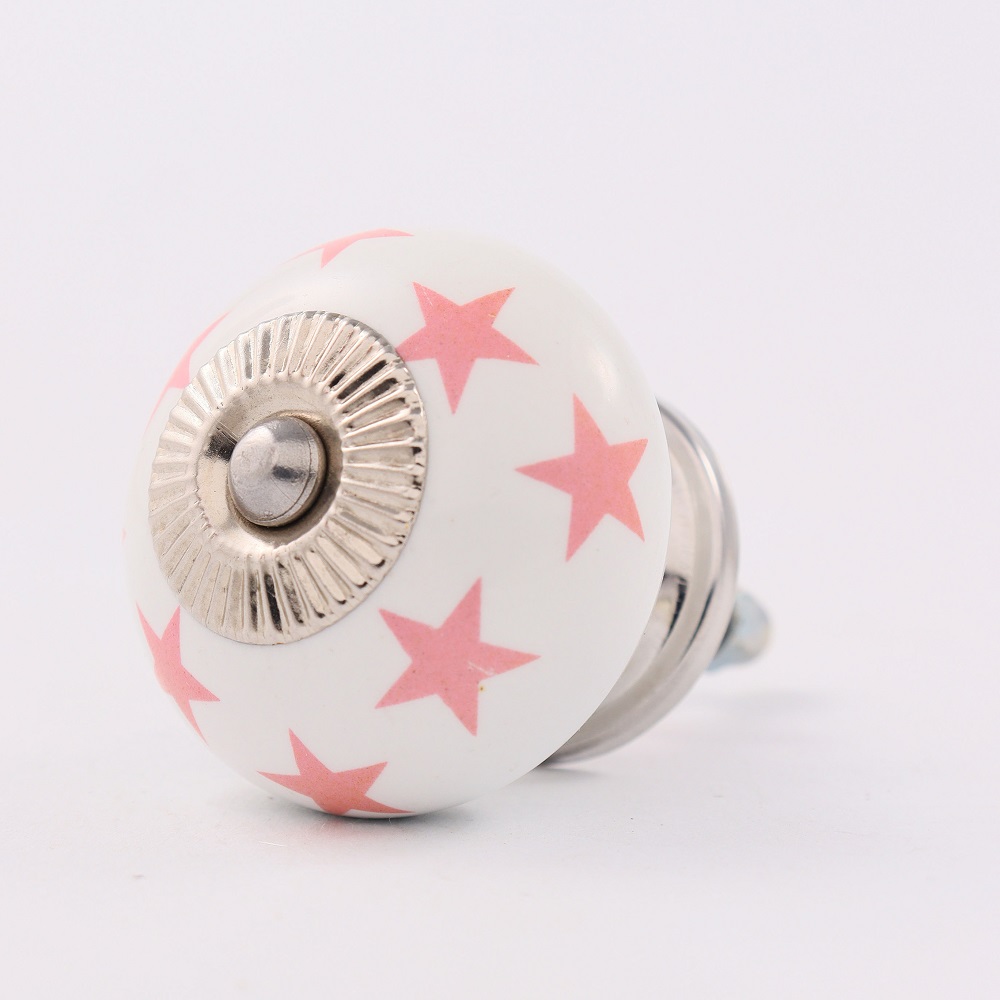 Pink Star Drawer Knob