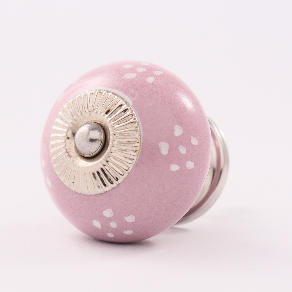Lavender Dotted Ceramic Knob