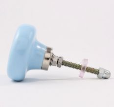 Turquoise Ceramic Button Knob