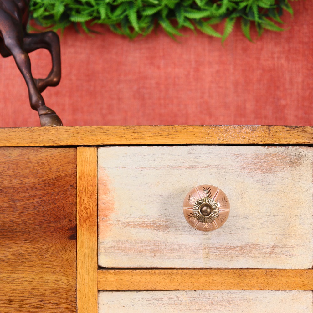Golden Leaf Ceramic Floral Drawer Knob Online
