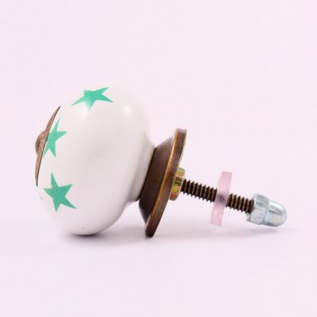 Sea Green Star Drawer Knob