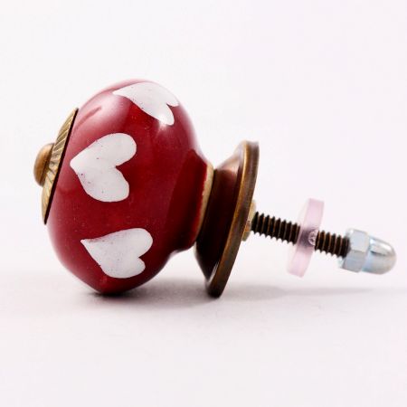 Cherry Floral Ceramic Knob