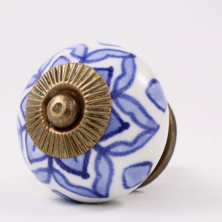 Blue Flower Knob
