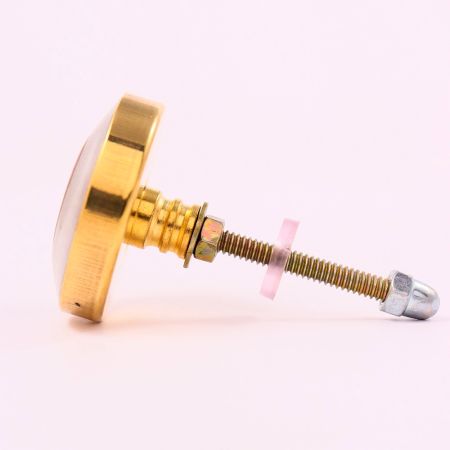 Round Grey Resin And Wood Cabinet knob