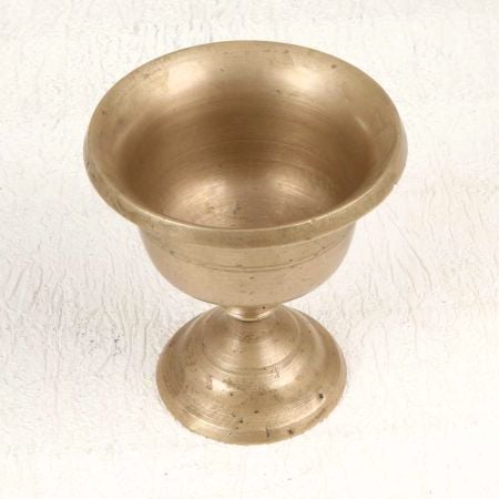Vintage Brass Holy Cup for Prayer in Brown Finish