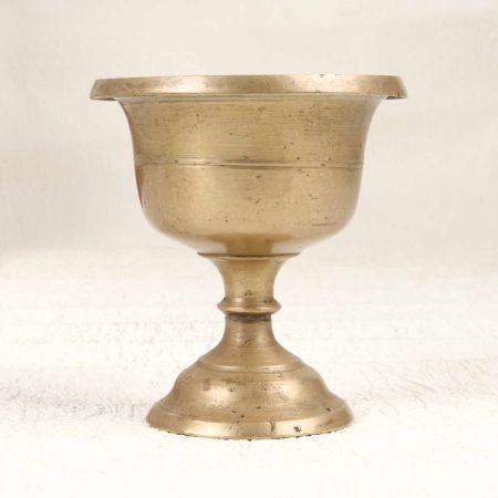 Vintage Brass Holy Cup for Prayer in Brown Finish