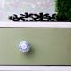 Turquoise Flower Ceramic Drawer Knob Online