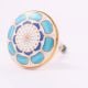 Turquoise Flower Ceramic Drawer Knob Online
