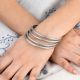 Simple 92.5 Sterling Silver Bangle Bracelet for Women/Girls (Set Of 4)