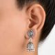 92.5 Sterling Silver Earrings Ethnic Indian Jhumka Dangle Earrings
