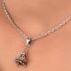 92.5 Sterling Silver Paris Eiffel Tower Pendant Necklace