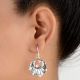 92.5 Silver Sterling Earring Leaf Jaipuri Style Earring