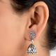 92.5 Sterling Silver Earrings Cocktail Paisley Stud  Jhumkis