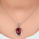 92.5  Sterling Silver  Pendant Oval Cut Stone Spinel Stone Daily Wear Pendant