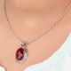 92.5  Sterling Silver  Pendant Oval Cut Stone Spinel Stone Daily Wear Pendant
