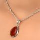 92.5 Sterling SilverÂ Pendant Round Cut Red Carnelian Handcrafted Jewelry