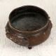 Chinese Art Brass Pot in Brown Finish with Engraving for Decor