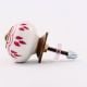 Dark Pink Flower Ceramic Knob