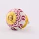 Dark Pink Flower Ceramic Knob