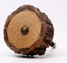 Brown Wooden Round Dresser Knobs