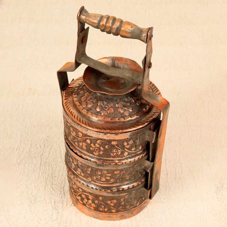 Vintage Premium Copper Lunch Box for Collection and Decoration