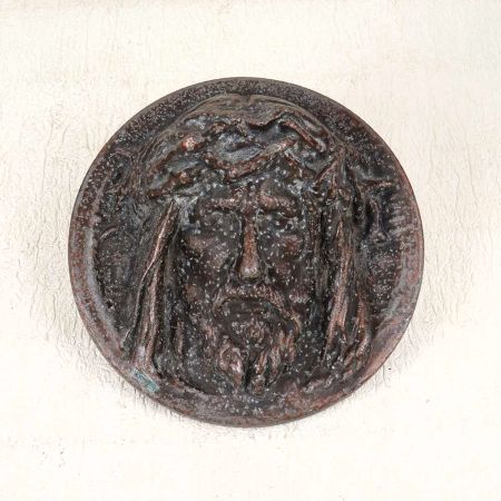 Vintage Handmade Metal Christian Wall Plate for Wall Hanging