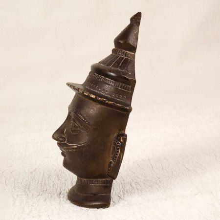 Vintage Brass Holy Lord Shiva Mask for Hanging and Decoration