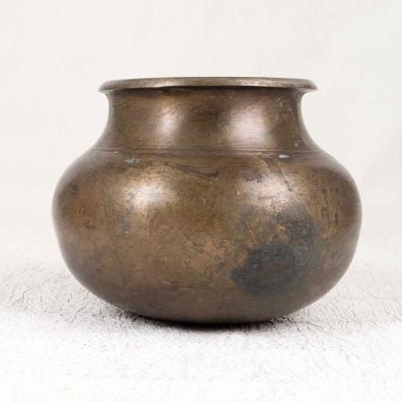 Handcrafted Traditional Brass Holy Water Pot from Northern India