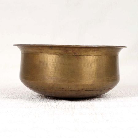 Handcrafted Vintage Brass Cooking Pot for Flower Decoration