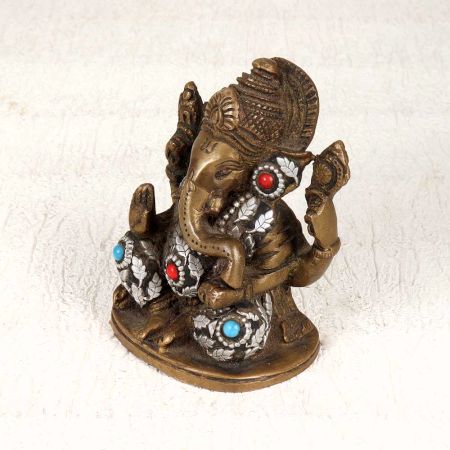 Vintage Decorative Lord Ganesha Statue for Prayer Room