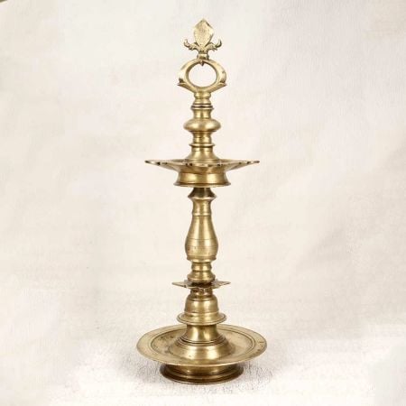 Vintage High-Quality Brass Oil Lamp for Prayer Room