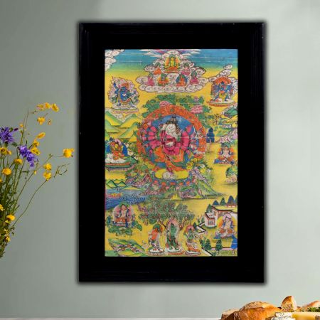Lord Ganesha Vintage Thangka Painting for Prayer Room