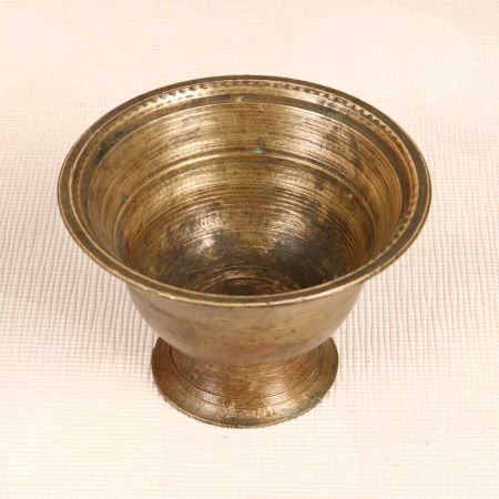 Handcrafted Traditional Brown Kumkum Cup Made of Brass