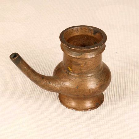 Handcrafted High-Quality Brass Water Pot with Spout for Temple