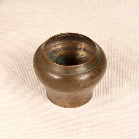Vintage High-Quality Brass Holy Pot in Brown Finish for Decor