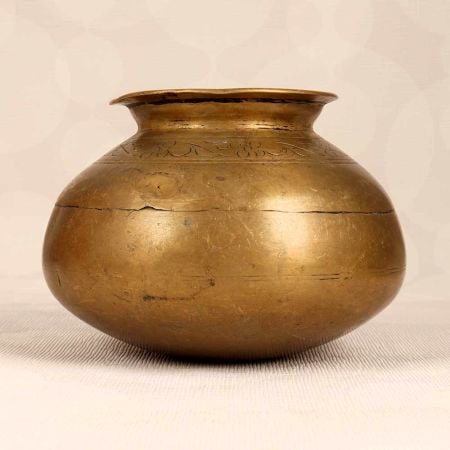 Handcrafted Beautiful Engraved Holy Water Pot Made of Brass
