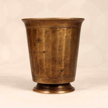 Traditional Handcrafted Brass Holy Water Cup for Prayer Room