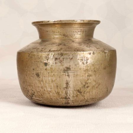 Vintage Finish Handmade Brass Holy Water Pot for Rituals