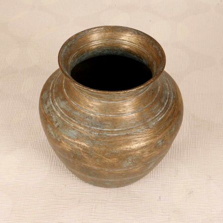 Vintage Brown Finish Holy Water Pot Made of High-Quality Brass